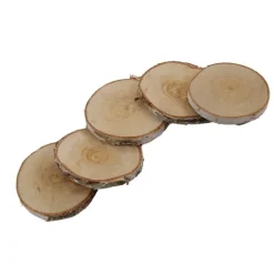 5 Holzscheiben | Naturbelassen | 8cm