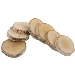 5 Holzscheiben | Naturbelassen | 6cm