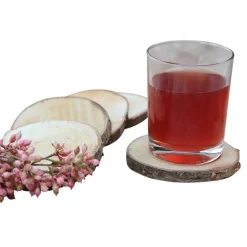 5 Holzscheiben Untersetzer – 10cm