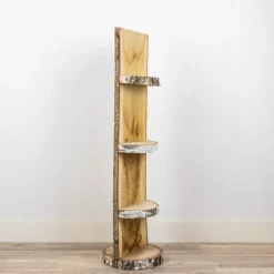 Baumstamm Standregal Dudley | Eichenholz mit Rinde | 100cm