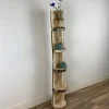 Baumstamm Standregal Dudley | Eichenholz mit Rinde | 150cm