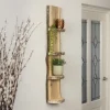 Baumstamm Wandregal Yale | Eichenholz mit Rinde | 100cm