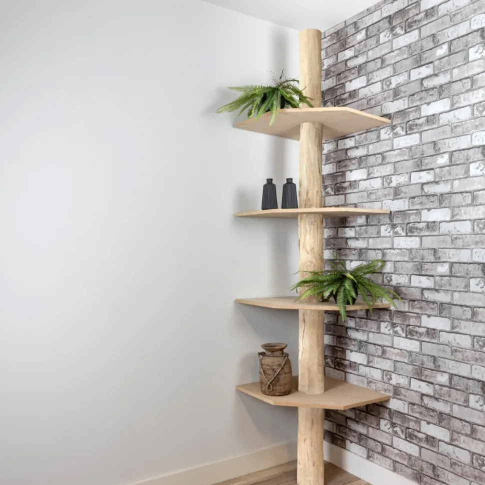 Baumstamm-Eckregal Tarik | 250 cm