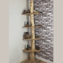 Baumstamm-Eckregal Tarik | 250 cm