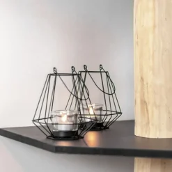 Baumstamm-Eckregal Tarik | Schwarze Böden | 250 cm