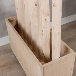 Baumstamm-Raumteiler Elin | Mit Holzkasten und Rollen | H180cm