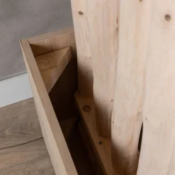 Baumstamm-Raumteiler Elin | Mit Holzkasten und Rollen | H180cm