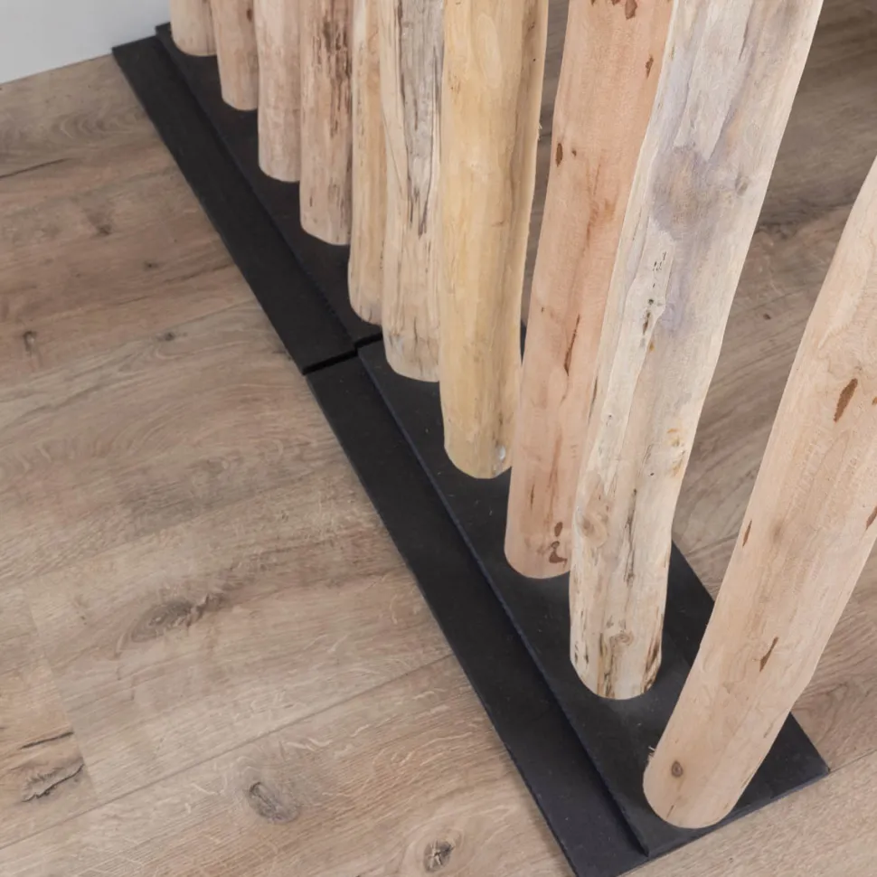 Baumstamm-Raumteiler Esper | Mit schwarzem Fuß | H165cm