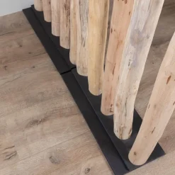 Baumstamm-Raumteiler Esper | Mit schwarzem Fuß | H140cm