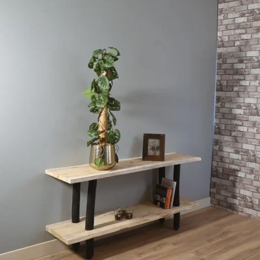 Baumstamm-Wandregal Kiran | Natural/Schwarz | 75 cm