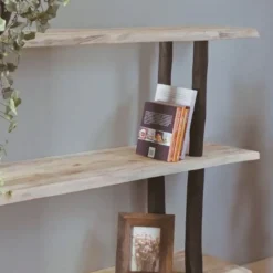 Baumstamm-Wandregal Magnus | Natural | 205 cm