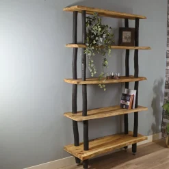 Baumstamm-Wandregal Magnus | Natural | 205 cm