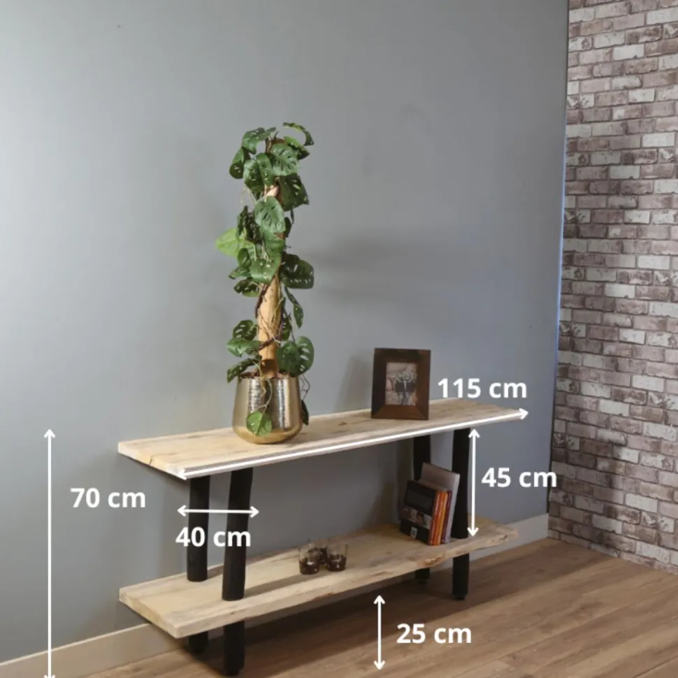 Baumstamm-Wandregal Magnus | Natural | 70 cm