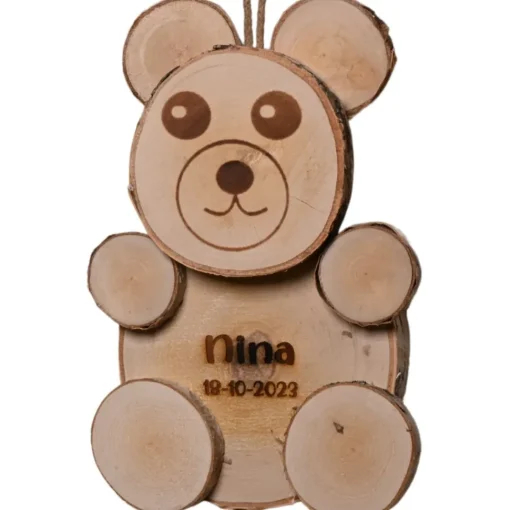 Birkenholz-Bär | Mit oder ohne Wunschgravur | 30 cm