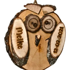 Birkenholz-Eule | Mit oder ohne Wunschgravur | 25cm