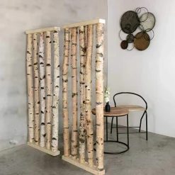 Birken-Raumteiler Alvar | Mit naturbelassenem Fuß | H165cm