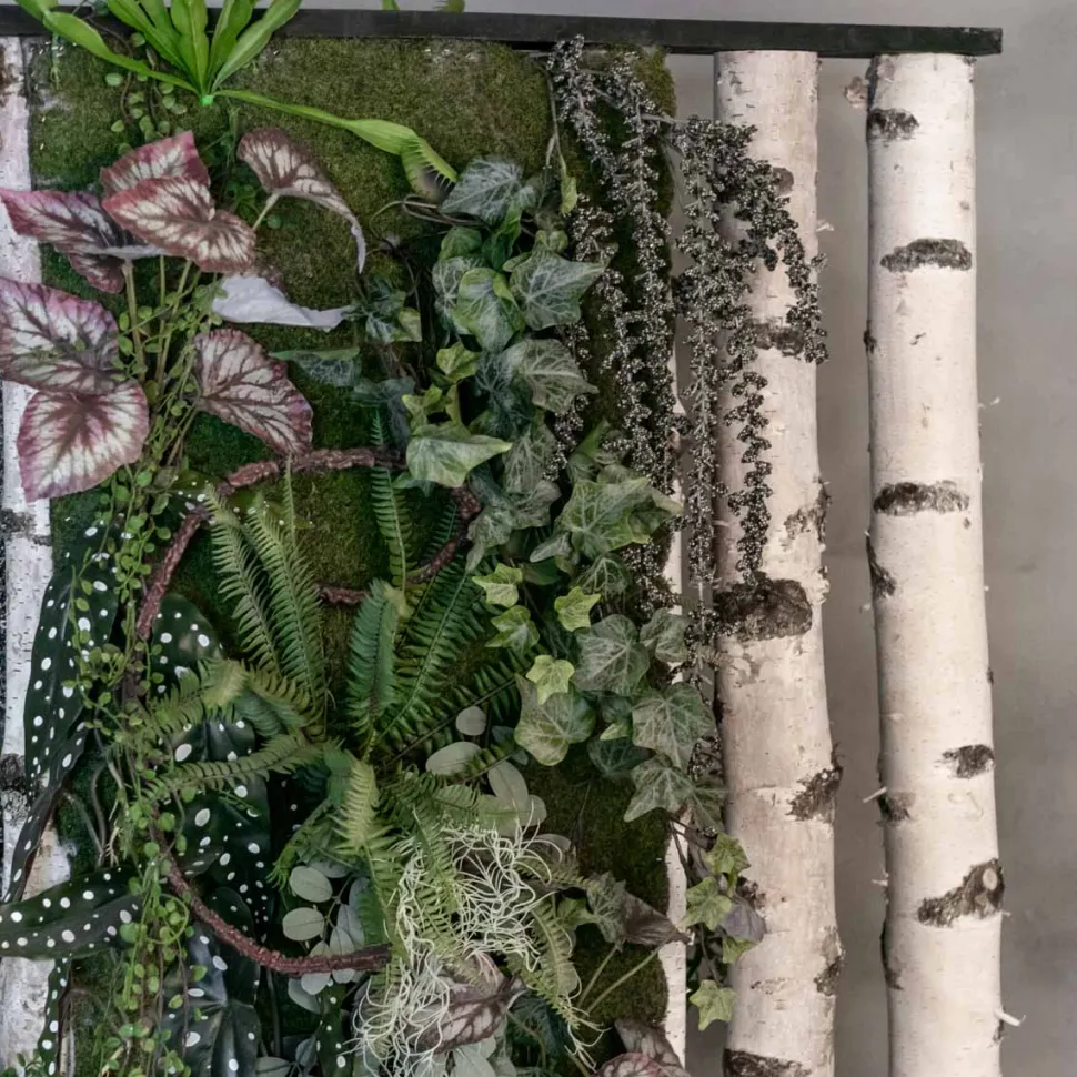 Birken-Raumteiler Esben | Mit künstlicher Pflanzendekoration | H200cm