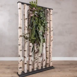 Birken-Raumteiler Esben | Mit künstlicher Pflanzendekoration | H200cm