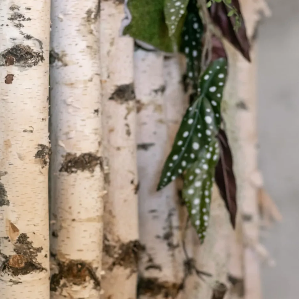 Birken-Raumteiler Esben | Mit künstlicher Pflanzendekoration | H165cm