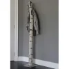 Birkenstamm-Garderobenständer Rafa | Metallhaken | mit Fuß | 165 cm