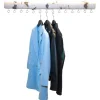 Birkenstamm-Hängegarderobe Elvio | Silberne Ösen | 100 cm