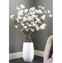 Blütenstrauch Elody mit Topf | Weiß | 140 cm