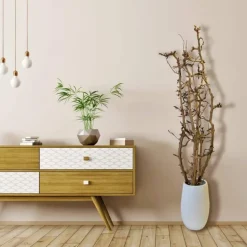 Deko Set von 3 Birnenäste | Rustikal | Mit Topf | 150cm