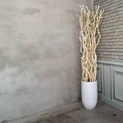 Deko-Set mit Vase | Korkenzieheräste | Sandgestrahlt | 160 cm
