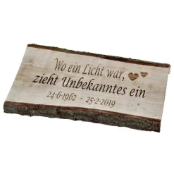 Eichenbohle – Personalisiertes Symbol/Text – 25cm
