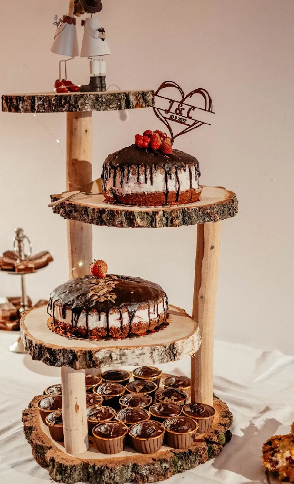 Etagere als Tortenständer | 3-stöckig | 70 cm