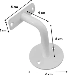 Handlaufhalter | Weiß | mit Schraublöchern