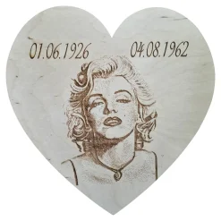 Holzherz | Personalisiertes Foto/Text | 25cm