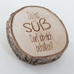 Holzscheibe – Personalisiertes Symbol/Text – 20/25cm