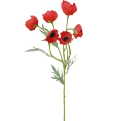 Künstlicher Ranunkelzweig | Rot | 60cm