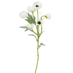 Künstlicher Ranunkelzweig | Weiß | 60cm