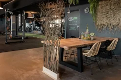 Korkenzieherweide-Raumteiler Ture | Mit Naturbelassenem Fuß | H165cm