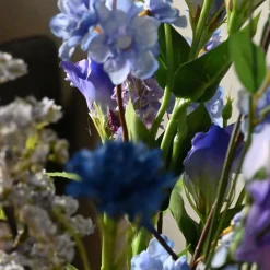 Kunstblumenstrauß Himmelblau | 80 cm