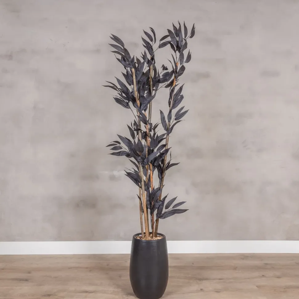 Kunstpflanze Mango | Schwarz | Mit Topf | 160cm