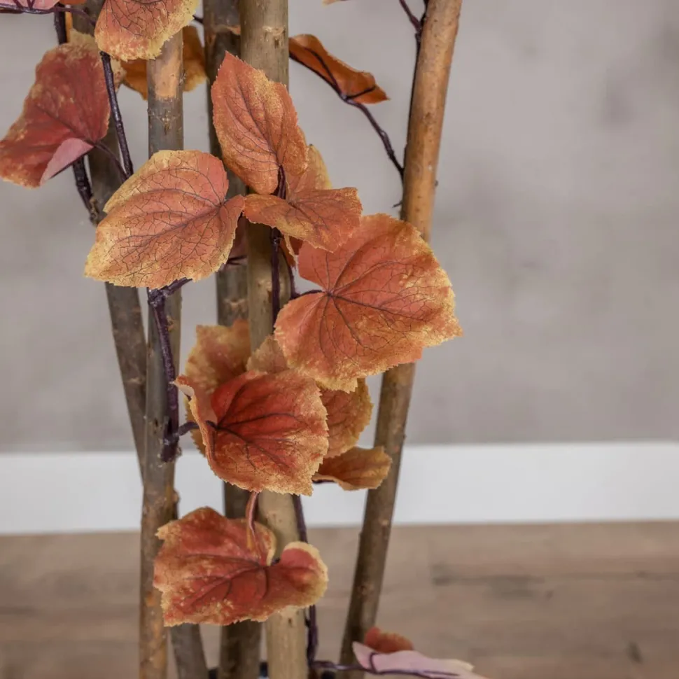 Kunstpflanze Winter-Linde | Rot | Mit Topf | 160cm