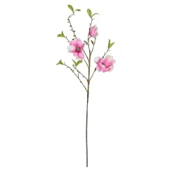 Magnolienzweig mit grünen Blättern | Rosa | 85cm