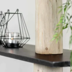 Raumteiler-Regal Alrik | Schwarze Böden | 250 cm