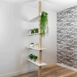 Raumteiler-Regal Alrik | Weiße Böden | 250 cm