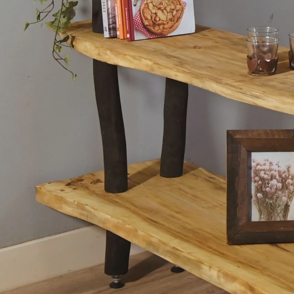 Raumteiler-Regal Odin | Old Natural/Schwarz | 160 cm