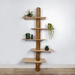 Stellen Sie Ihr Baumstamm-Wandregal Einar selbst zusammen | 250 cm