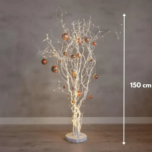 Weihnachtsbaum | Korkenzieherweide | Weiß | 150 cm